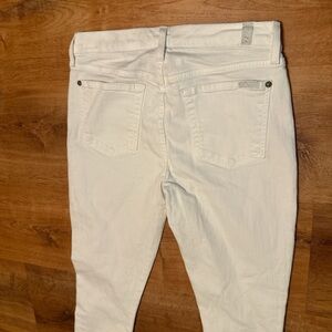 7 For All Mankind Women's Crisp White Skinny Jeans